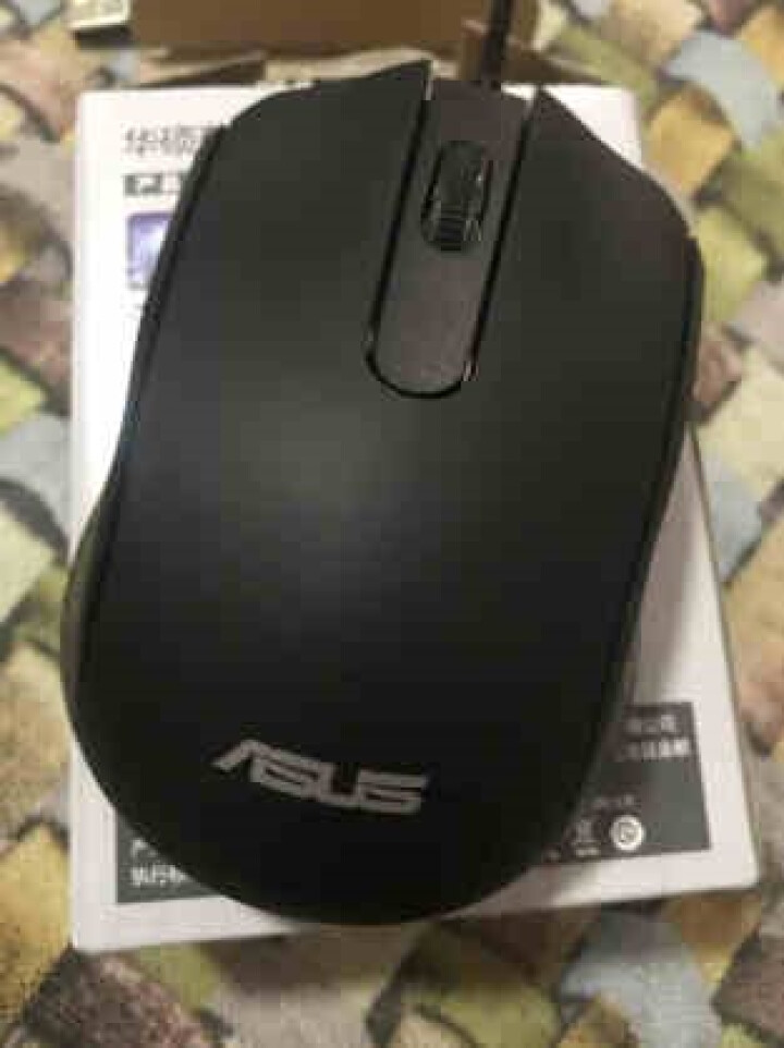 华硕（ASUS） 有线USB鼠标 笔记本台式电脑通用家用鼠标黑色 AE,第2张