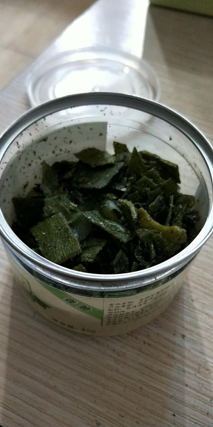 海芝宝 即食海带脆片 135g(45g*3) 罐装 海藻味 海鲜水产怎么样，好用吗，口碑，心得，评价，试用报告,第4张