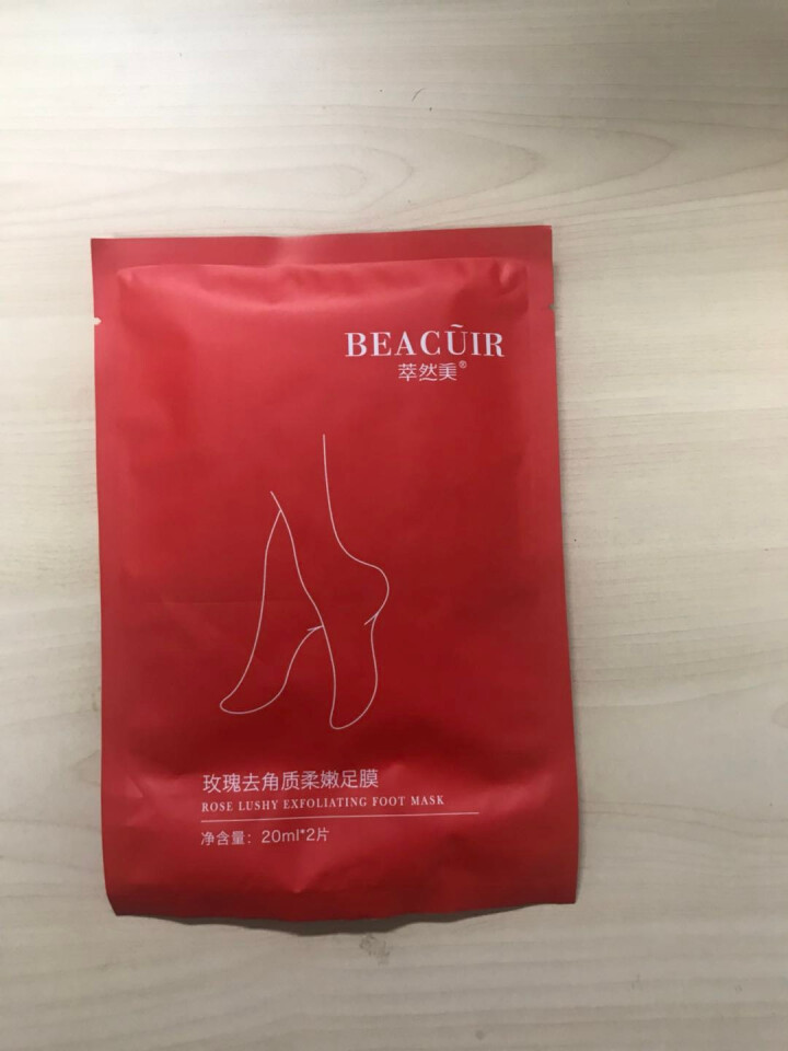 萃然美（BEACUIR） 6袋装足膜 嫩脚丫足贴膜去角质老茧脚臭蜕皮去死皮泡脚药足部护理 红色怎么样，好用吗，口碑，心得，评价，试用报告,第3张