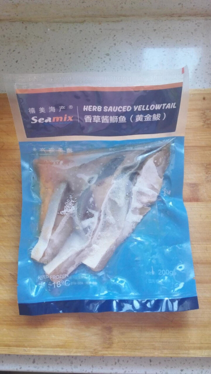 禧美（Seamix） 冷冻香草酱鰤鱼排 200g 3片 袋装 海鲜水产怎么样，好用吗，口碑，心得，评价，试用报告,第2张