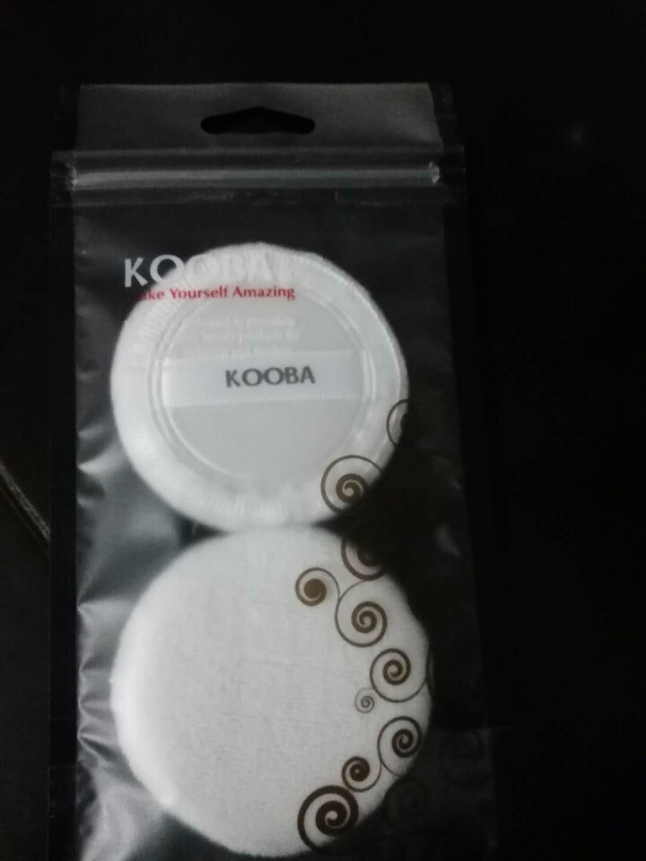 谷芭（KOOBA） 纯棉干粉扑脸部化妆美妆工具 圆形散粉扑2个装怎么样，好用吗，口碑，心得，评价，试用报告,第2张