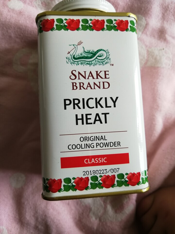 蛇牌（SNAKE BRAND） 泰国蛇牌原装进口圣乐圣露斯蛇粉热痱子粉宝宝儿童爽身粉婴儿 经典玫瑰花 140g怎么样，好用吗，口碑，心得，评价，试用报告,第2张