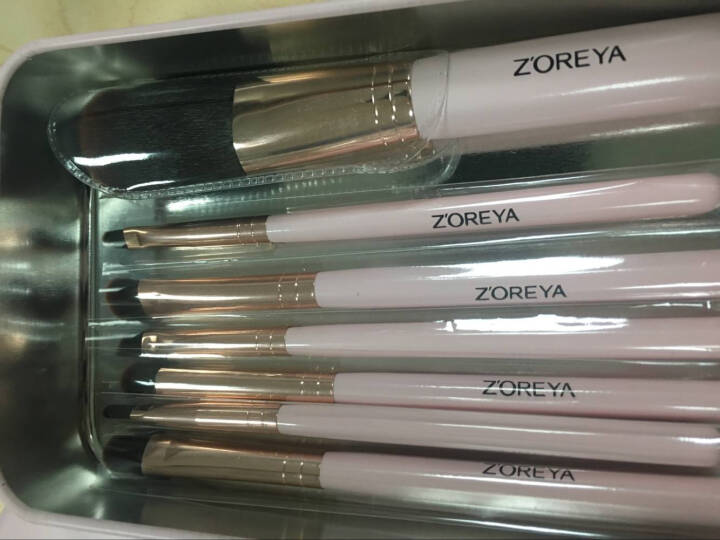 ZOREYA 化妆刷 化妆套装全套 眼影刷粉底刷化妆收纳工具彩妆刷子 化妆刷套装 盒装粉7支怎么样，好用吗，口碑，心得，评价，试用报告,第4张