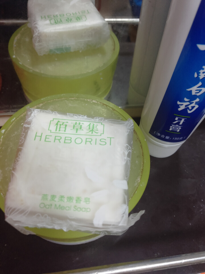 佰草集（HERBORIST）香皂 舒盈祛痘洁面皂100g 手工皂深层清洁控油祛痘洗脸皂 燕麦柔嫩香皂30g怎么样，好用吗，口碑，心得，评价，试用报告,第3张