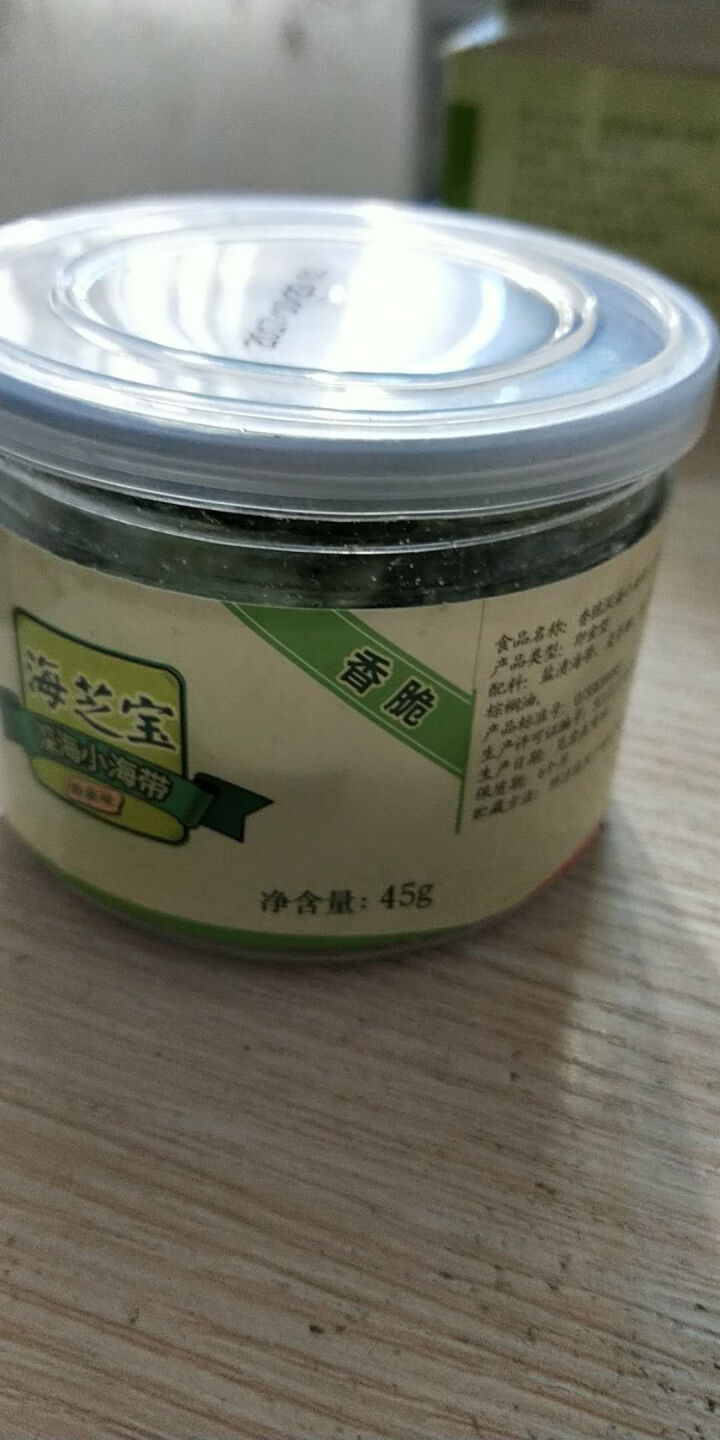 海芝宝 即食海带脆片 135g(45g*3) 罐装 海藻味 海鲜水产怎么样，好用吗，口碑，心得，评价，试用报告,第3张