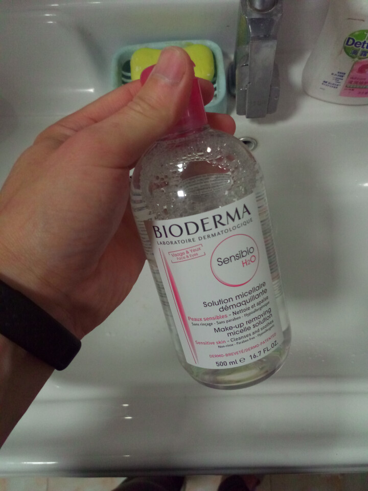 法国贝德玛（Bioderma）舒妍多效洁肤液500ml （卸妆水 深层清洁 粉水 舒缓保湿 敏感肌 眼唇 原装进口）怎么样，好用吗，口碑，心得，评价，试用报告,第3张