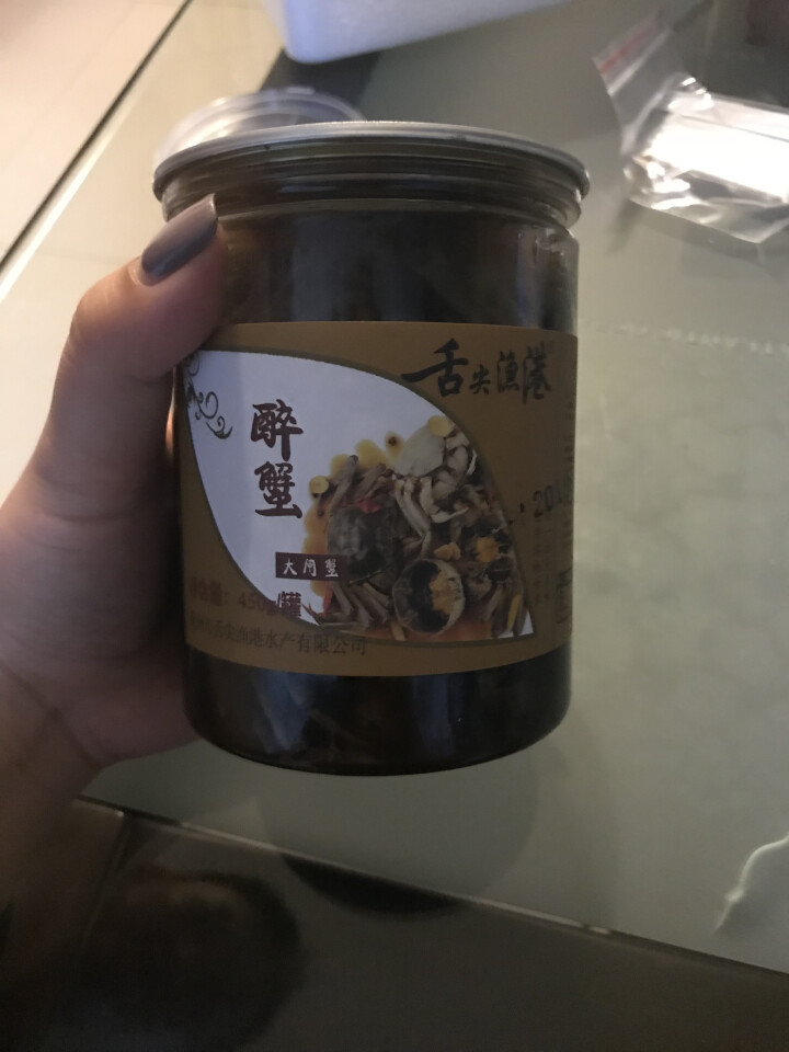 舌尖渔港 醉大闸蟹河蟹鲜活生呛即食螃蟹特产罐装450g 甜辣味怎么样，好用吗，口碑，心得，评价，试用报告,第3张