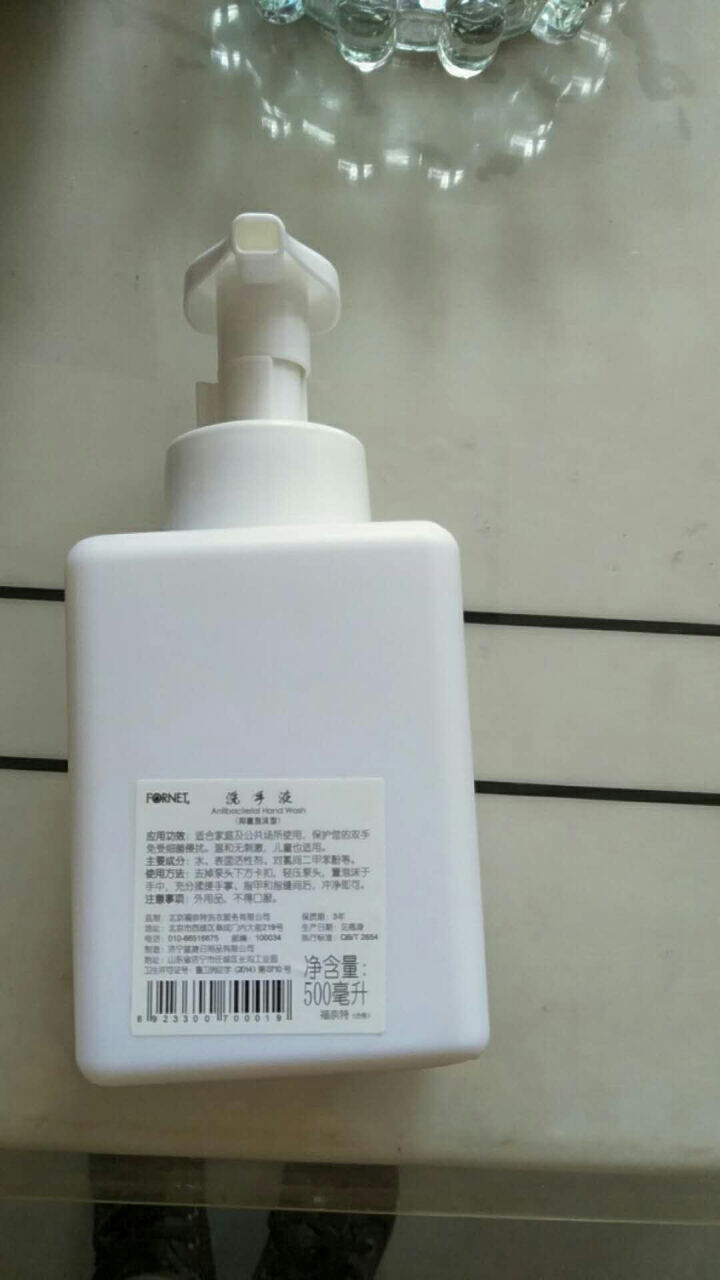 福奈特 FORNET 泡沫抑菌洗手液 白色 500ml怎么样，好用吗，口碑，心得，评价，试用报告,第4张