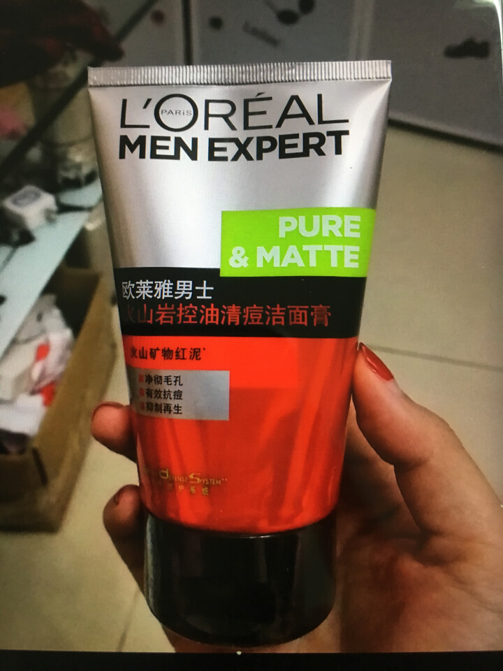 欧莱雅（LOREAL）男士火山岩控油清痘洁面膏100ml（男士洗面奶 清洁毛孔 护肤化妆品 祛痘）怎么样，好用吗，口碑，心得，评价，试用报告,第4张