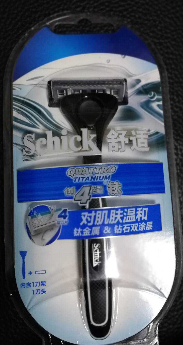 Schick舒适剃须刀创4纪钛男士手动刮胡刀金属刀架全身水洗刮胡泡 1刀柄1刀头怎么样，好用吗，口碑，心得，评价，试用报告,第2张