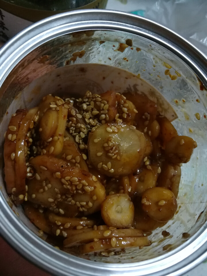 通聚 麻辣鱿鱼足片章鱼足片香辣零食即食海鲜莱州特产265g罐装 麻辣味怎么样，好用吗，口碑，心得，评价，试用报告,第4张