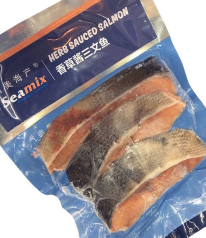 禧美海产（Seamix）冷冻香草酱三文鱼排 200g 3片 袋装 海鲜水产怎么样，好用吗，口碑，心得，评价，试用报告,第2张