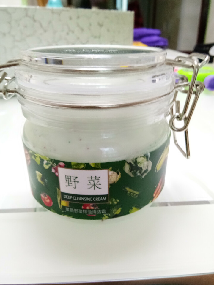 希卡露姿果蔬野菜排浊清洁霜 卸妆膏磨砂洁面去黑头卸妆乳液按摩膏200g大容量 野菜清洁膏怎么样，好用吗，口碑，心得，评价，试用报告,第3张