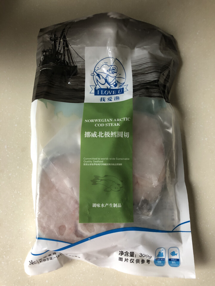 我爱渔 冷冻挪威北极鳕（真鳕鱼） 300g 2,第2张