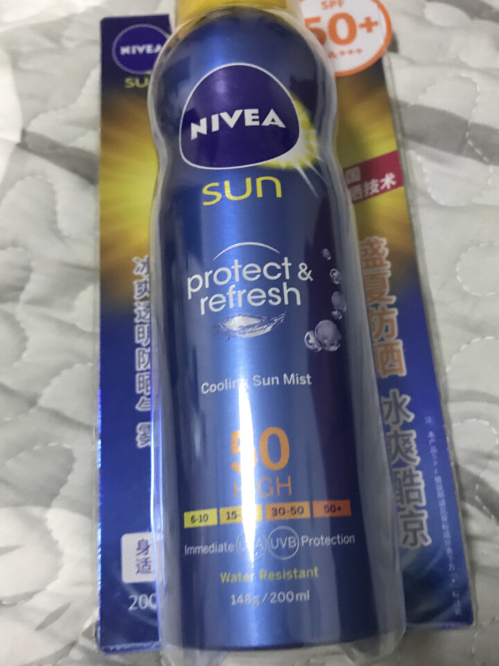 妮维雅(NIVEA)冰爽透明防晒气雾200ml（德国进口 防晒喷雾 防晒霜 隔离 SPF50）怎么样，好用吗，口碑，心得，评价，试用报告,第2张