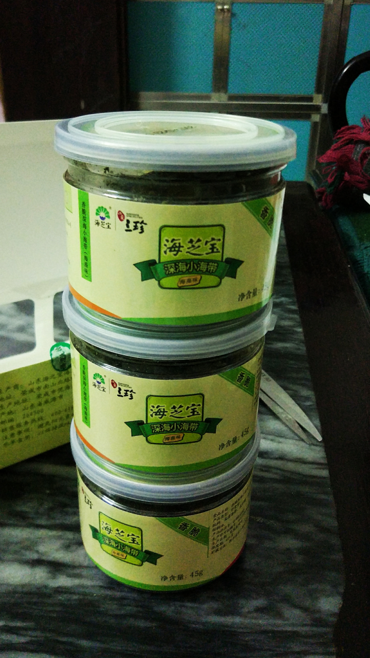 海芝宝 即食海带脆片 135g(45g*3) 罐装 海藻味 海鲜水产怎么样，好用吗，口碑，心得，评价，试用报告,第4张