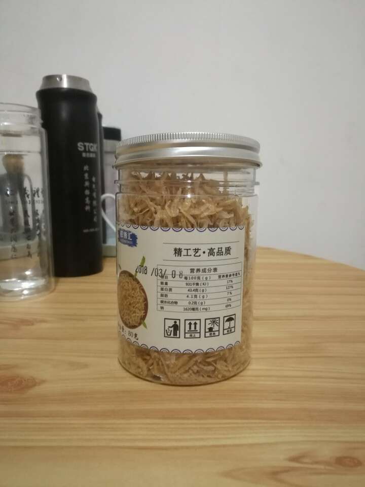 鲜博汇 虾皮 无盐 小虾米 海产干货 海米 海鲜干货 淡干熟虾皮 80g 1罐装怎么样，好用吗，口碑，心得，评价，试用报告,第4张