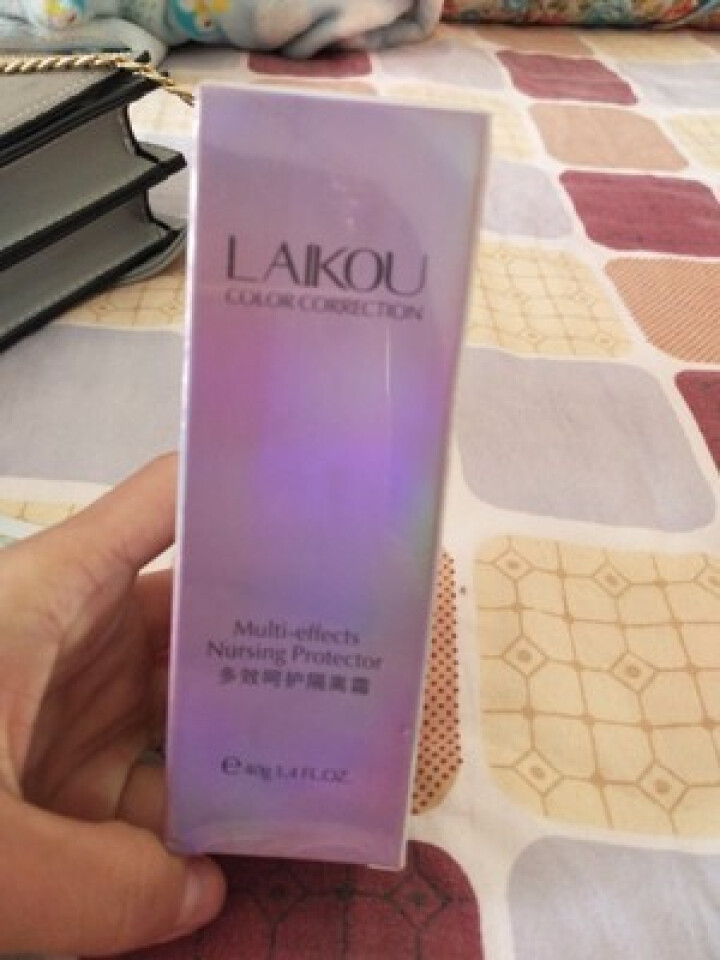 莱蔻（LAIKOU） 呵护隔离霜40g 粉底液遮瑕裸妆BB霜保湿控油 红色/绿色/紫色 柔光紫怎么样，好用吗，口碑，心得，评价，试用报告,第4张