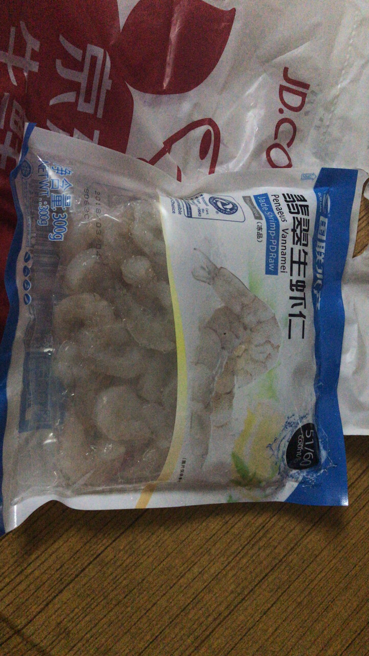 国联 翡翠青虾仁 300g/袋 33,第4张