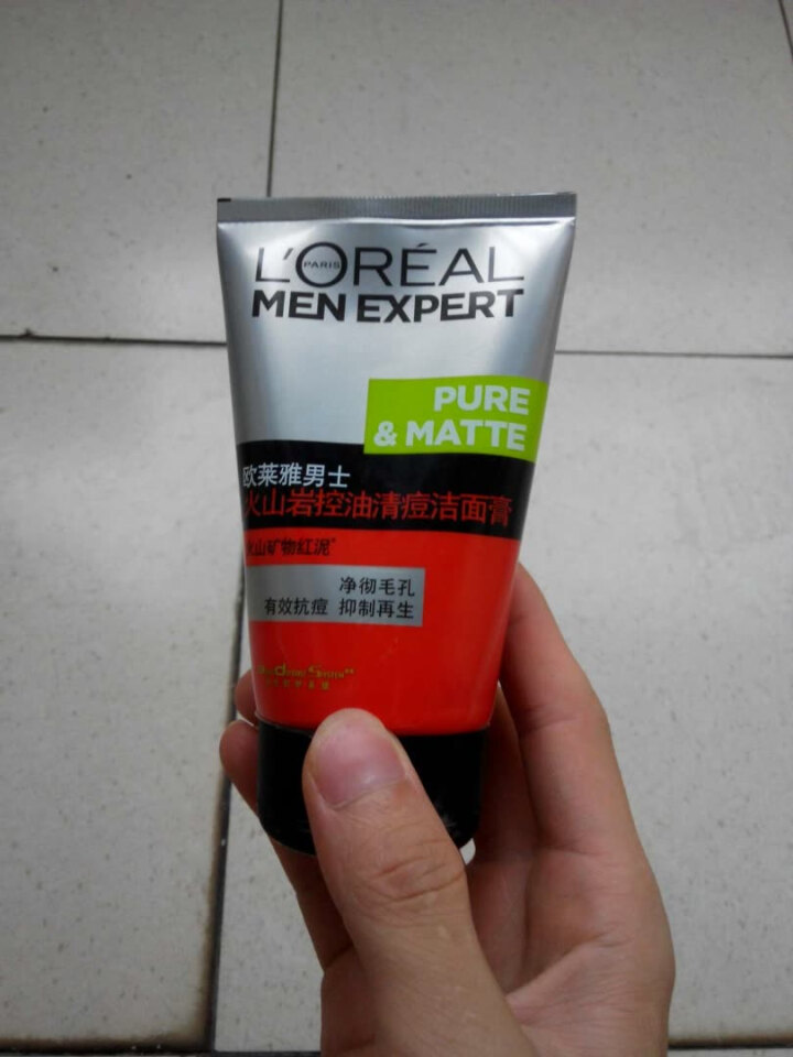 欧莱雅（LOREAL）男士火山岩控油清痘洁面膏100ml（男士洗面奶 清洁毛孔 护肤化妆品 祛痘）怎么样，好用吗，口碑，心得，评价，试用报告,第3张