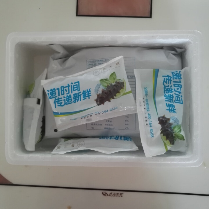 参王朝 大连冷冻冷蒸即食海参辽刺参海鲜水产礼盒 7年500g 9,第3张