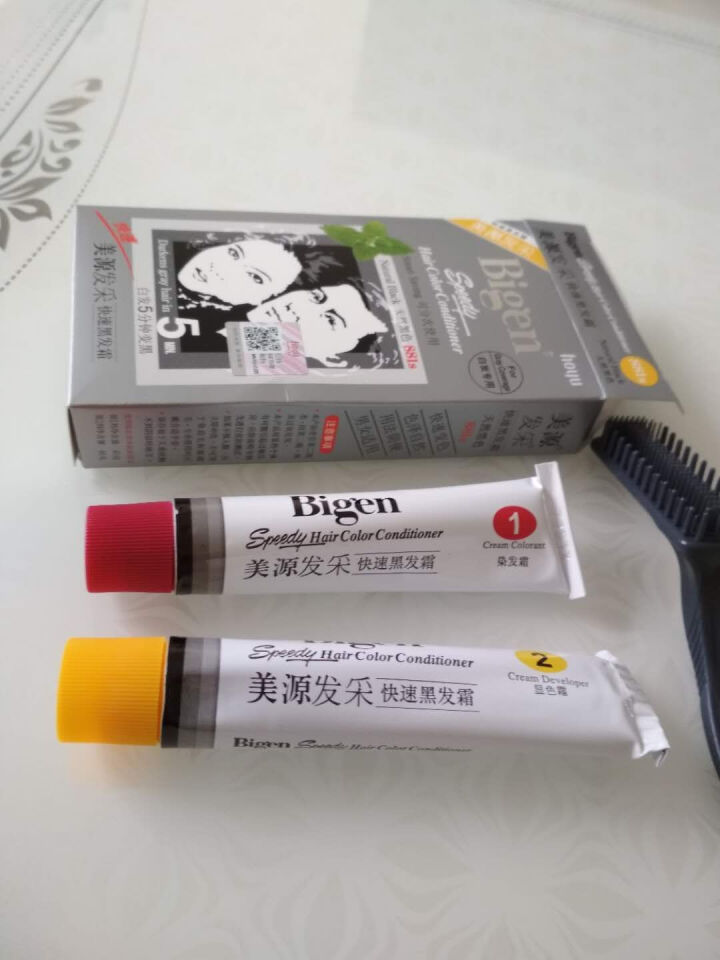 【美源旗舰店】（Bigen）发采染发剂快速黑发霜染发膏(植物染发 遮盖白发) 881s 天然黑色怎么样，好用吗，口碑，心得，评价，试用报告,第4张