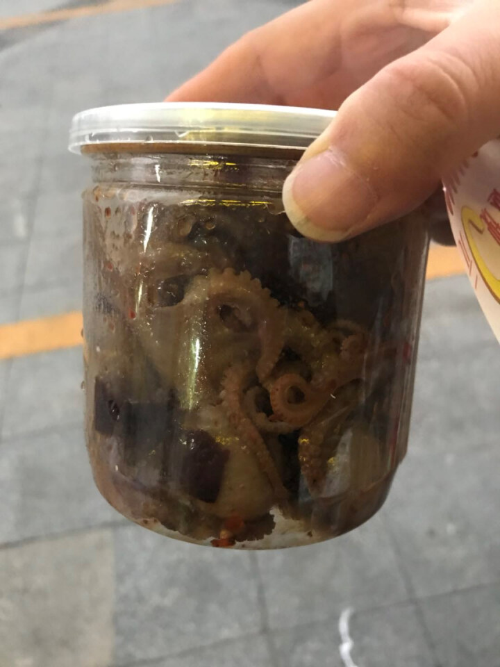 通聚 醉章鱼麻辣章鱼香辣迷你八爪鱼足鱿鱼零食即食海鲜熟食罐装罐头食品 迷你原货麻辣4,第4张