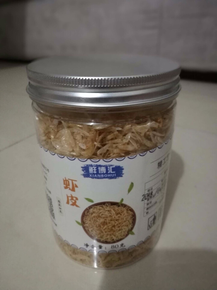 鲜博汇 虾皮 无盐 小虾米 海产干货 海米 海鲜干货 淡干熟虾皮 80g 1罐装怎么样，好用吗，口碑，心得，评价，试用报告,第2张