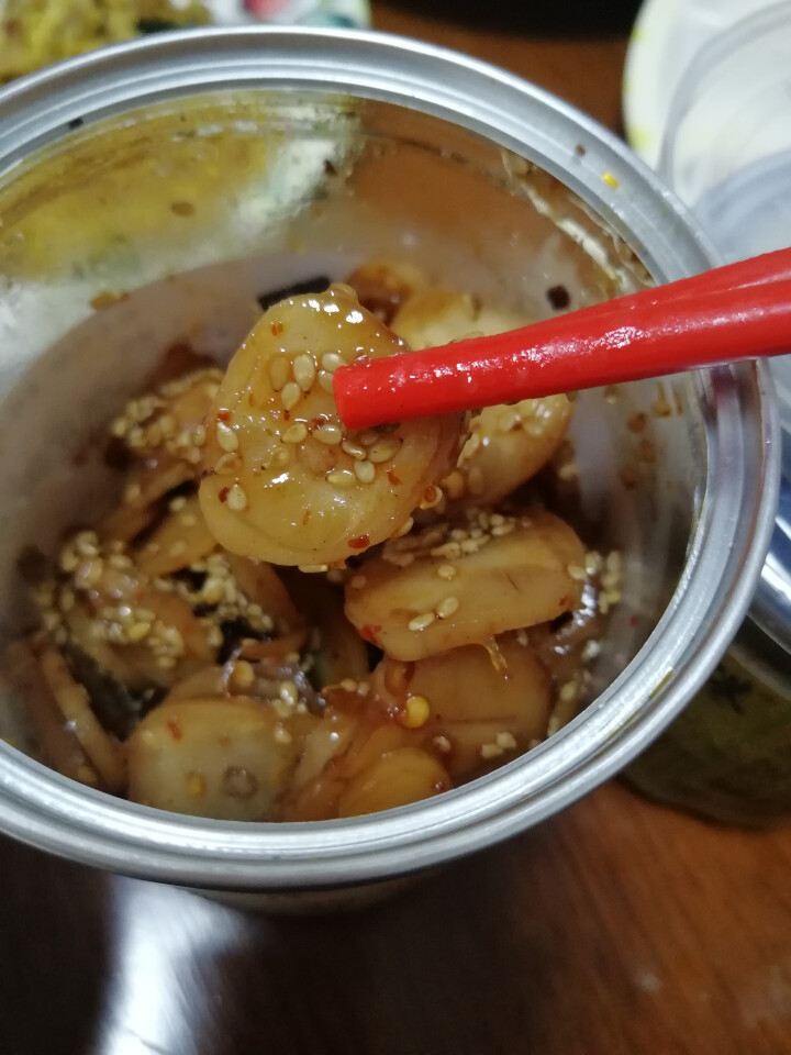 通聚 麻辣鱿鱼足片章鱼足片香辣零食即食海鲜莱州特产265g罐装 麻辣味怎么样，好用吗，口碑，心得，评价，试用报告,第4张