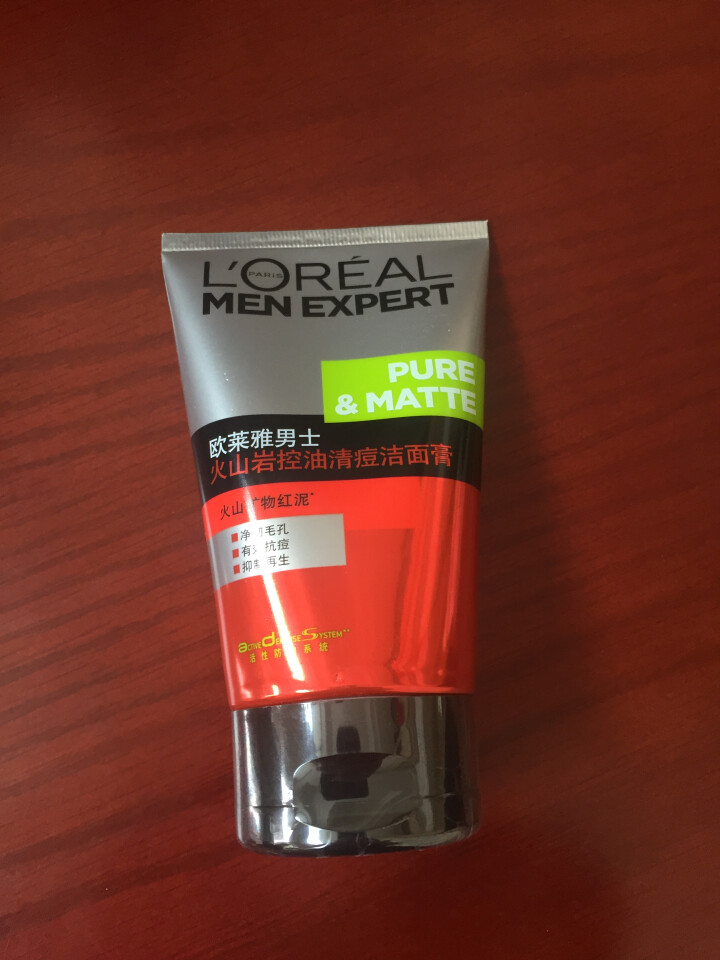 欧莱雅（LOREAL）男士火山岩控油清痘洁面膏100ml（男士洗面奶 清洁毛孔 护肤化妆品 祛痘）怎么样，好用吗，口碑，心得，评价，试用报告,第2张