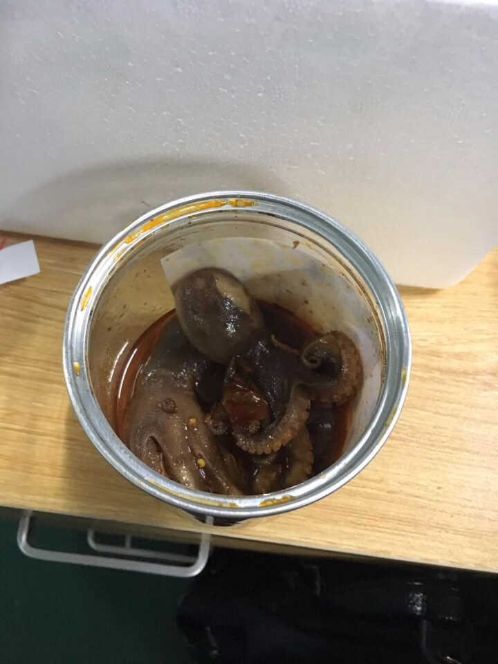 通聚 醉章鱼麻辣章鱼香辣迷你八爪鱼足鱿鱼零食即食海鲜熟食罐装罐头食品 迷你原货麻辣4,第4张