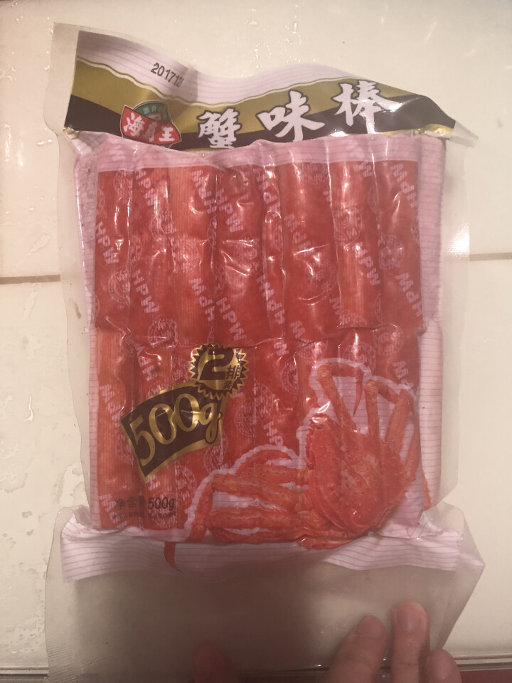 海霸王 蟹味棒 500g 32个 蟹味蟹柳 火锅丸子 火锅食材 烧烤食材怎么样，好用吗，口碑，心得，评价，试用报告,第3张