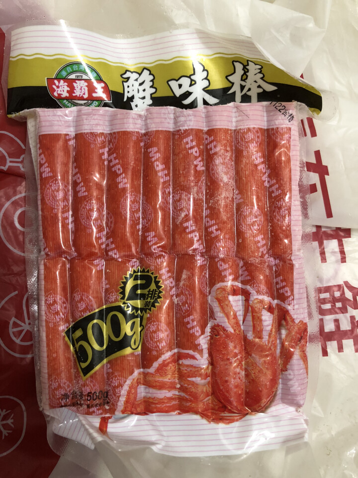 海霸王 蟹味棒 500g 32个 蟹味蟹柳 火锅丸子 火锅食材 烧烤食材怎么样，好用吗，口碑，心得，评价，试用报告,第2张