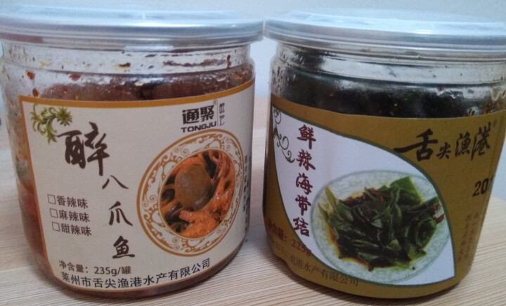 通聚 醉章鱼麻辣章鱼香辣迷你八爪鱼足鱿鱼零食即食海鲜熟食罐装罐头食品 迷你原货麻辣4,第3张