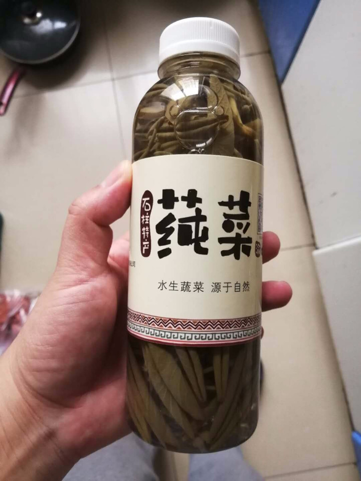 【石柱馆】重庆特产嫩芽莼菜 农家新鲜蔬菜马蹄菜 野菜瓶装 500ml*2瓶礼盒装怎么样，好用吗，口碑，心得，评价，试用报告,第3张