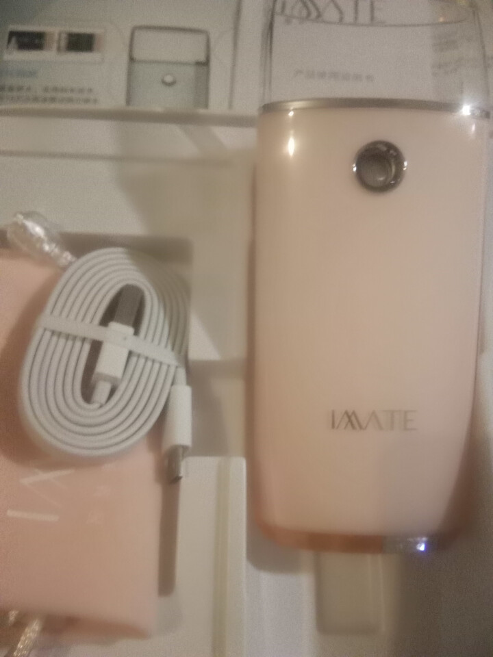 imate 纳米喷雾补水仪器手持冷喷脸部补水器蒸脸器机加湿器迷你充电款便携家用面部美容仪器 粉红色（充电款）怎么样，好用吗，口碑，心得，评价，试用报告,第4张