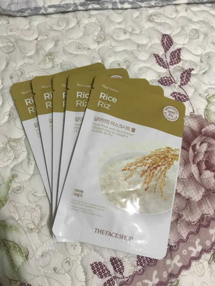 菲诗小铺（The Face Shop）自然之源精萃面膜贴补水保湿滋润紧致 大米5片怎么样，好用吗，口碑，心得，评价，试用报告,第2张