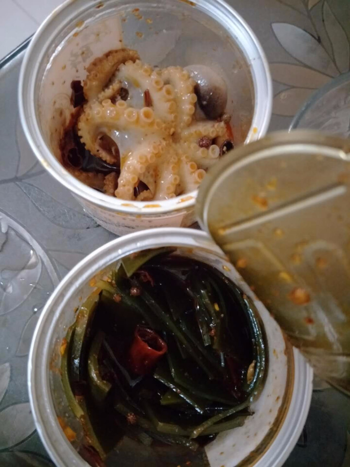 通聚 醉章鱼麻辣章鱼香辣迷你八爪鱼足鱿鱼零食即食海鲜熟食罐装罐头食品 迷你原货麻辣4,第2张