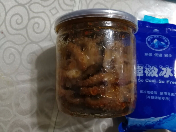 通聚 醉章鱼麻辣章鱼香辣迷你八爪鱼足鱿鱼零食即食海鲜熟食罐装罐头食品 迷你原货麻辣4,第4张