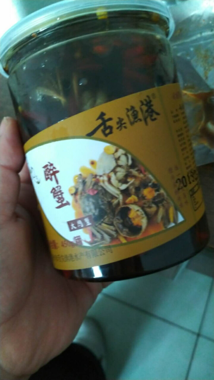 舌尖渔港 醉大闸蟹河蟹鲜活生呛即食螃蟹特产罐装450g 甜辣味怎么样，好用吗，口碑，心得，评价，试用报告,第3张