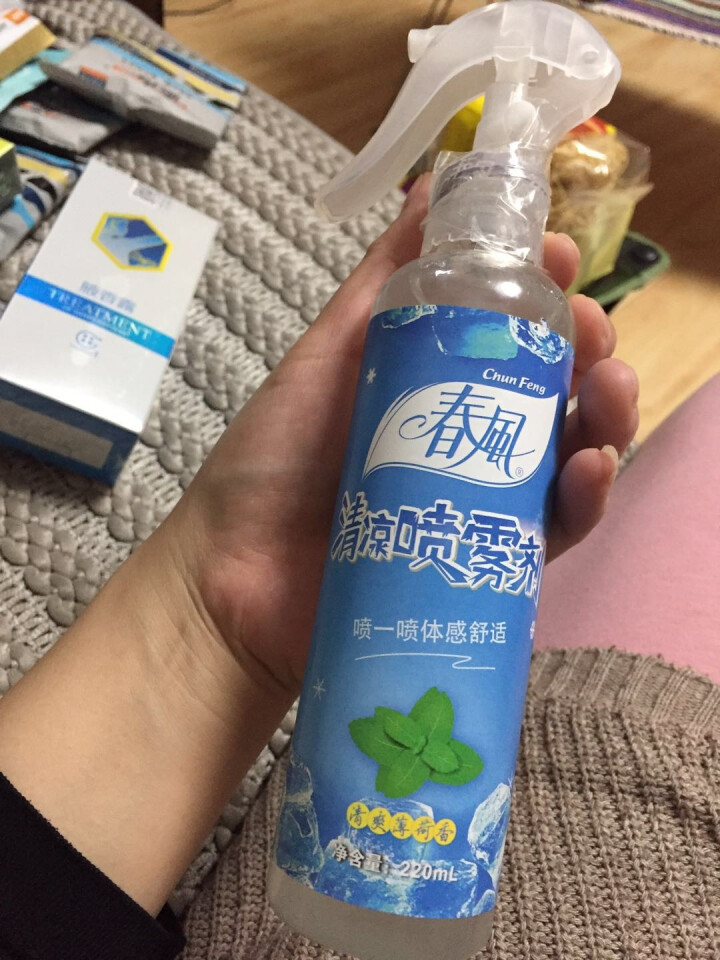 春风 衣物清凉喷雾 夏季清爽降温避暑 衣物用清新喷雾剂 薄荷清香除臭去异味 1瓶装怎么样，好用吗，口碑，心得，评价，试用报告,第2张