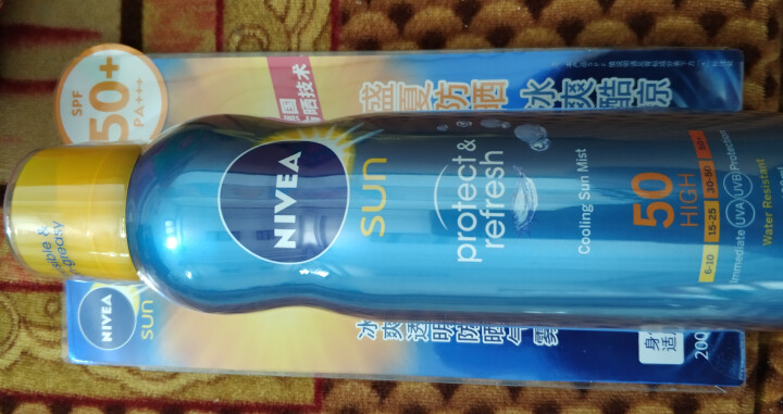 妮维雅(NIVEA)冰爽透明防晒气雾200ml（德国进口 防晒喷雾 防晒霜 隔离 SPF50）怎么样，好用吗，口碑，心得，评价，试用报告,第2张