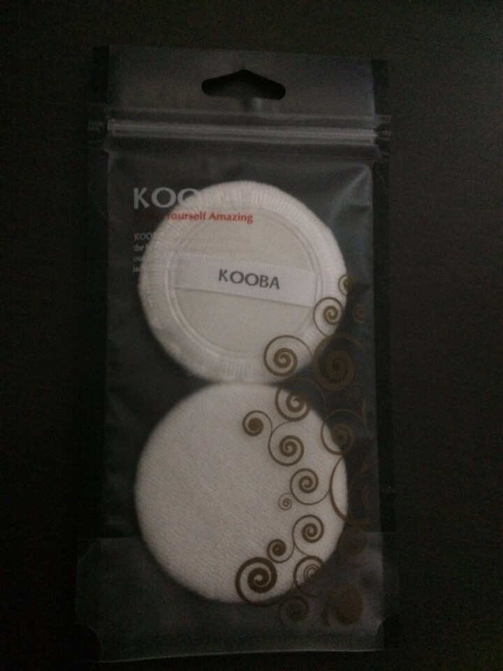 谷芭（KOOBA） 纯棉干粉扑脸部化妆美妆工具 圆形散粉扑2个装怎么样，好用吗，口碑，心得，评价，试用报告,第2张