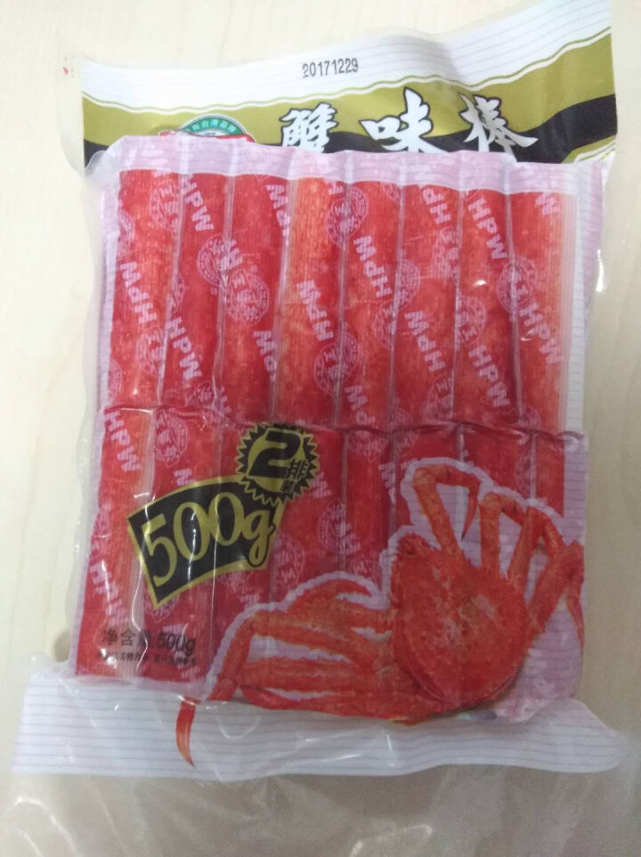 海霸王 蟹味棒 500g 32个 蟹味蟹柳 火锅丸子 火锅食材 烧烤食材怎么样，好用吗，口碑，心得，评价，试用报告,第2张