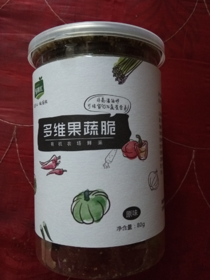 有机汇 有机蔬菜蔬菜干 营养果蔬脆 每80g/罐 1罐怎么样，好用吗，口碑，心得，评价，试用报告,第2张