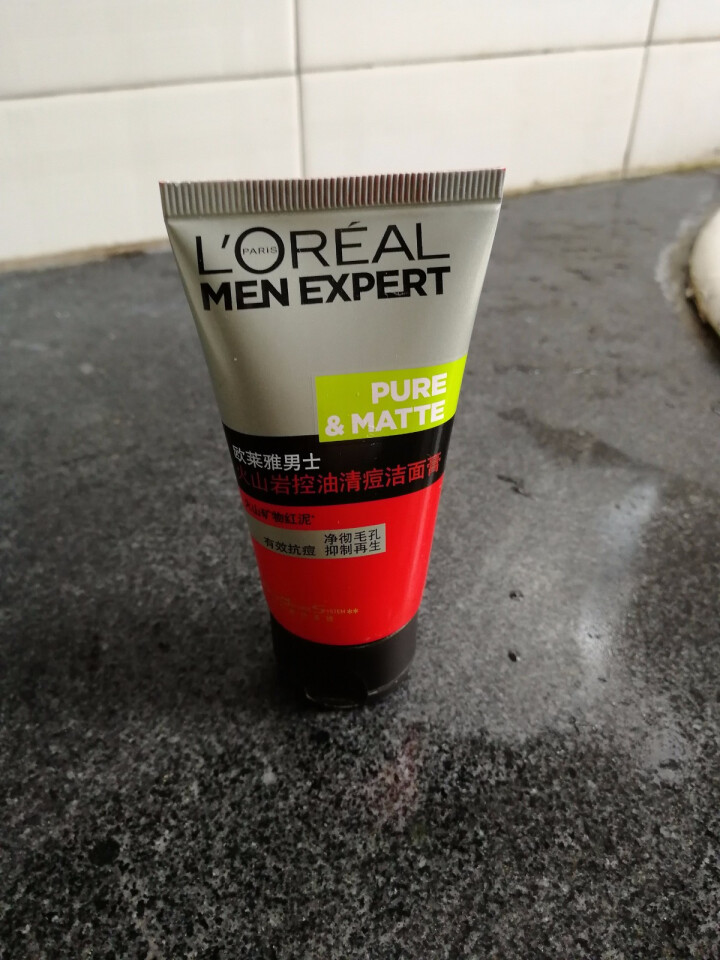 欧莱雅（LOREAL）男士火山岩控油清痘洁面膏100ml（男士洗面奶 清洁毛孔 护肤化妆品 祛痘）怎么样，好用吗，口碑，心得，评价，试用报告,第3张