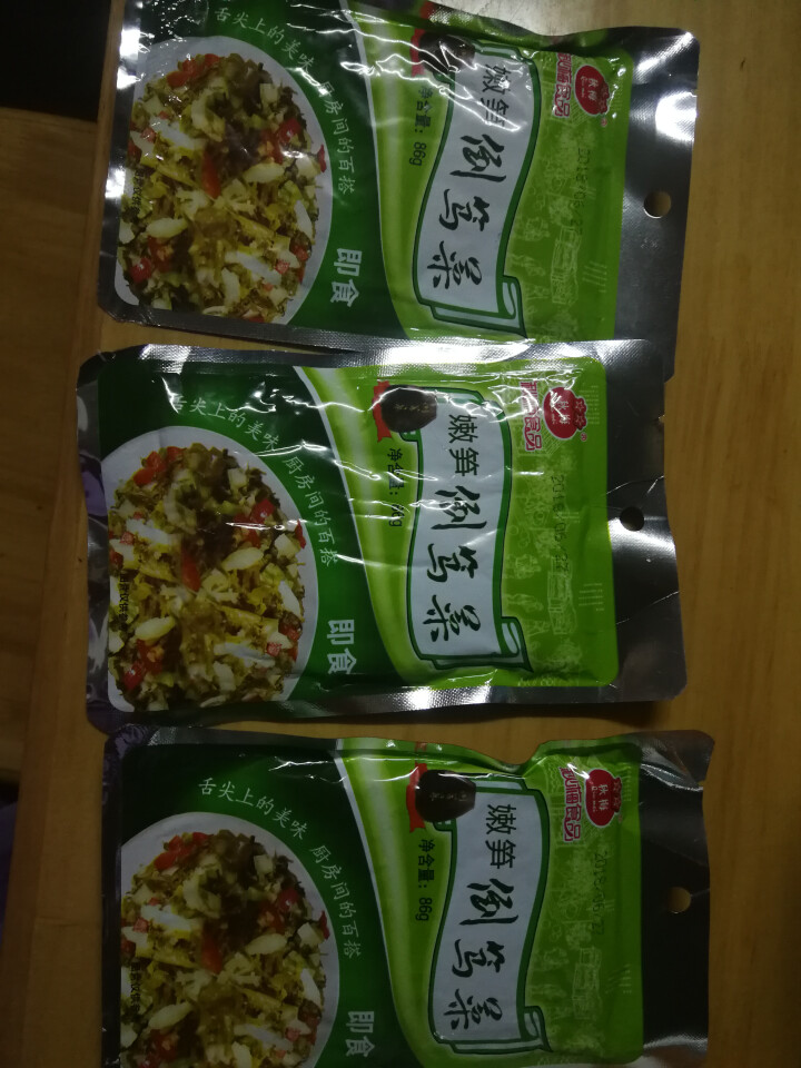 秋梅 嫩笋倒笃菜86g*3包雪里蕻酸咸菜雪菜梅菜笋丝早餐下饭菜包邮怎么样，好用吗，口碑，心得，评价，试用报告,第4张