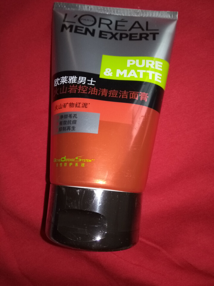 欧莱雅（LOREAL）男士火山岩控油清痘洁面膏100ml（男士洗面奶 清洁毛孔 护肤化妆品 祛痘）怎么样，好用吗，口碑，心得，评价，试用报告,第3张