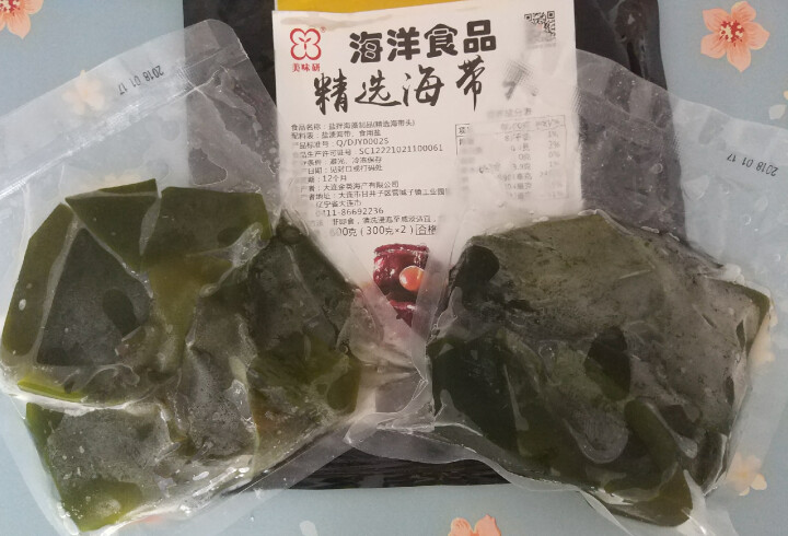 美味研 冷冻精选海带头 盐渍海带海藻 600g 袋装 火锅食材 海鲜水产怎么样，好用吗，口碑，心得，评价，试用报告,第3张