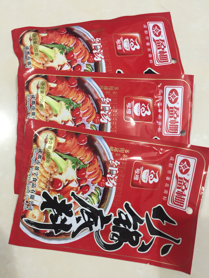 盈棚 红汤火锅底料150g*3袋 四川特产火锅底料 牛油串串香麻辣烫调味料包怎么样，好用吗，口碑，心得，评价，试用报告,第2张